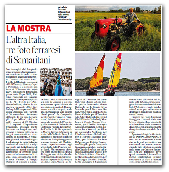 Discovery Italy su La Nuova Ferrara 2014_08_18 web